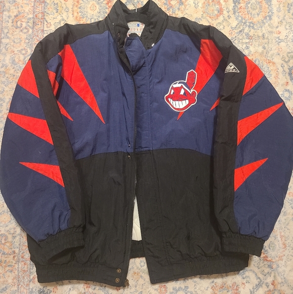 Vintage Early 90s Cleveland Indians Apex One Winter Jacket - Picture 1 of 3